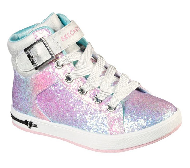 Skechers outouts - Sparkle On Top - Girls Sneakers Silver/Multicolor [AU-HW1603]